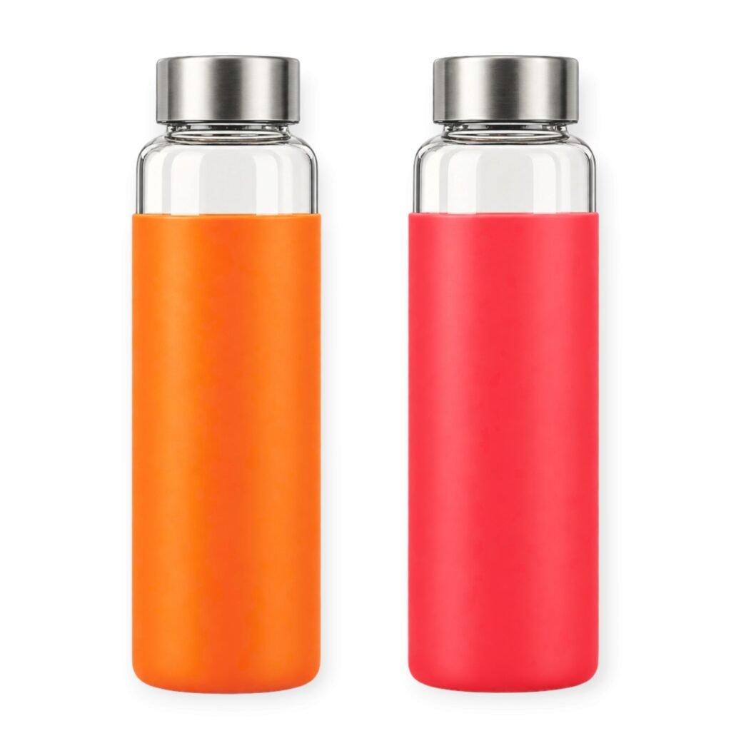 Crysto Slim Glass Bottle With Ss Lid
