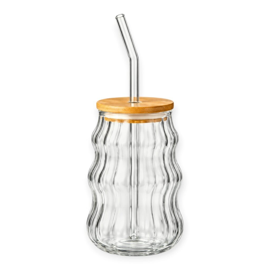 Otto Glass Tumbler With Straw