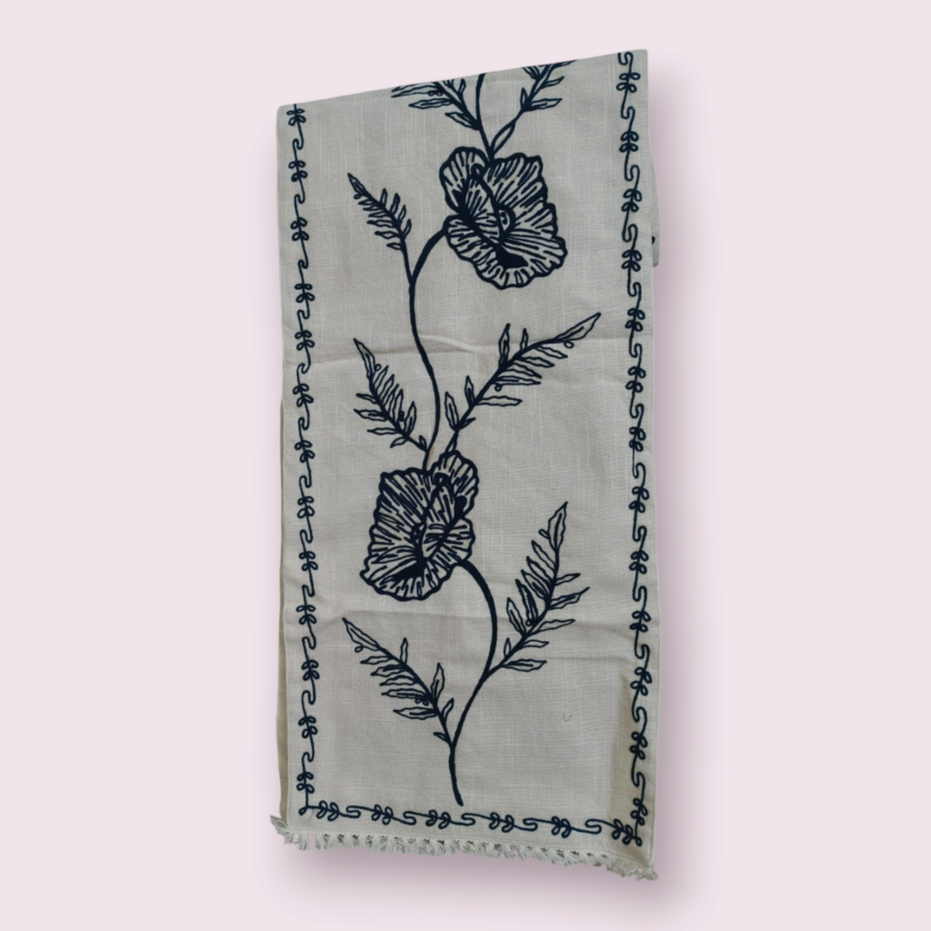 Handloom Ikat Weave Cotton Table Runner